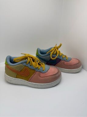 Nike Air Force 1 Low Toddler Multi Color “Sun Club” Sneakers Size 9C